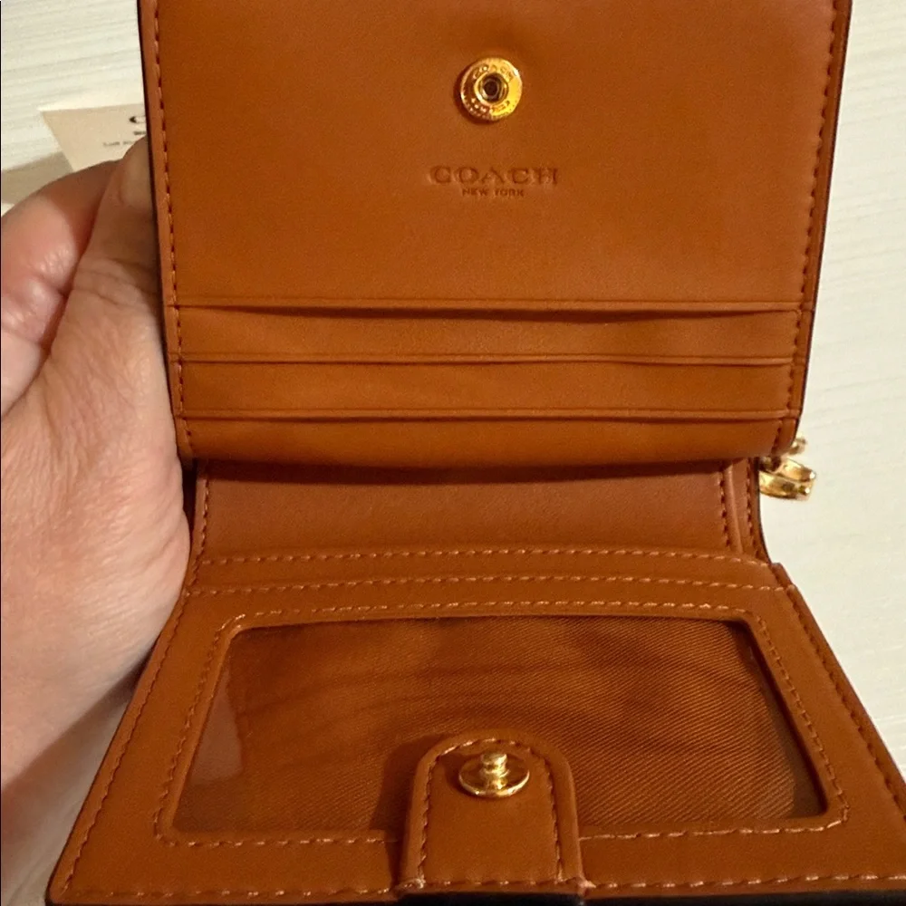 Coach Snap Wallet In Signature Canvas with Rexy Print. $228 msrp - Picture 5 of 11